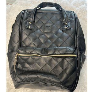 Anello Japan Made Quilting PU Faux Leather Hinged Clasp Unisex Backpack Rucksack